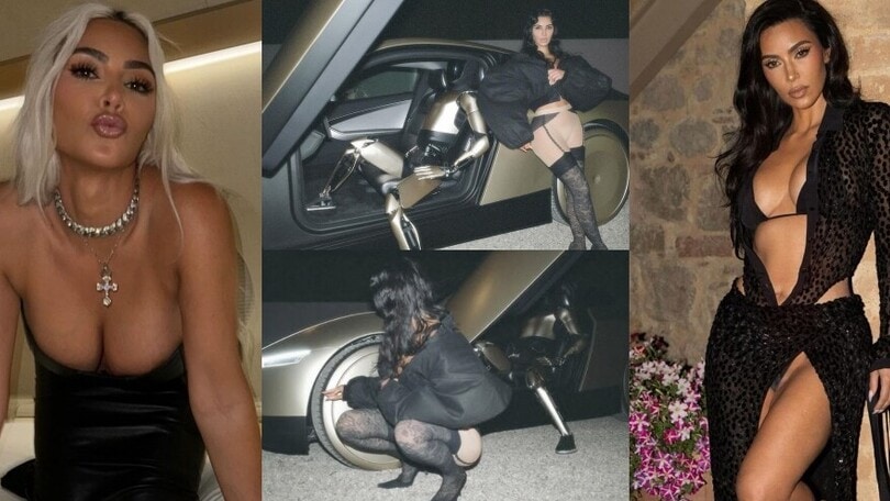 Kim Kardashian va pazza per il robot Tesla Optimus