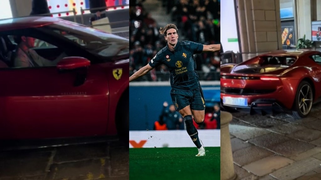 Vlahovic dimentica l'infortunio sulla sua nuova Ferrari da 275mila euro