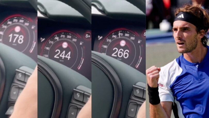 Tsitsipas, follia in strada: a 276 km/h con l'Aston Martin costosissima