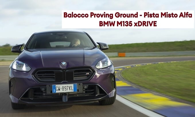 BMW M135 xDrive MSport PRO, hotlap al Balocco