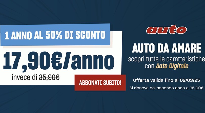 Abbonati ad Auto e scopri il mondo dei motori con il 50% di sconto!