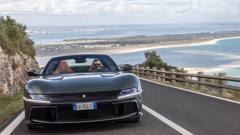 Ferrari 12Cilindri Spider, le foto del test