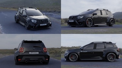 Dacia Duster Widebody, il render presentato da Prior Design FOTO
