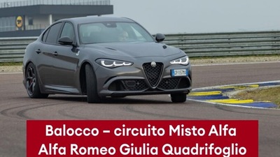 Alfa Romeo Giulia Quadrifoglio, hotlap al Balocco