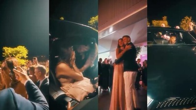 La consegna della Mercedes alla figlia di Joaquin Sanchez