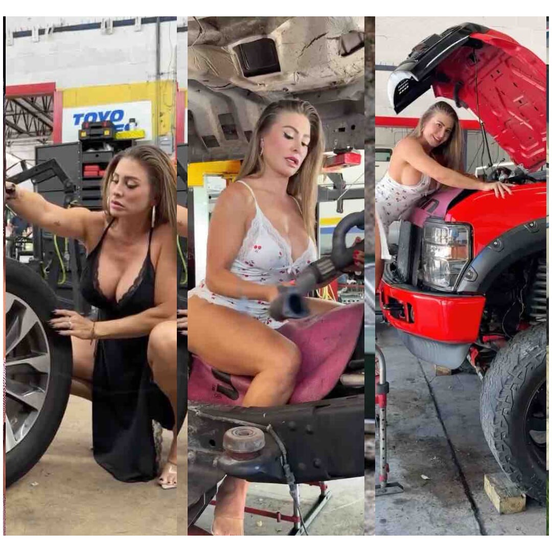 Francia James: bellezza virale e… cambio olio