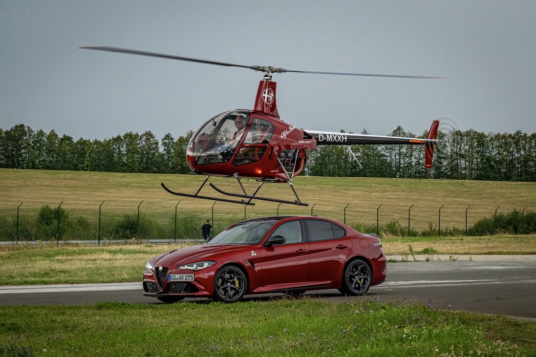 Evocopter ClassiX, l'Alfacottero ispirato alla Giulia Quadrifoglio