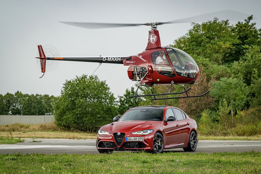 Evocopter ClassiX, l'Alfacottero ispirato alla Giulia Quadrifoglio