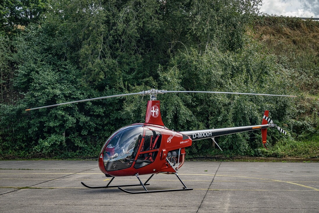 Evocopter ClassiX, l'Alfacottero ispirato alla Giulia Quadrifoglio