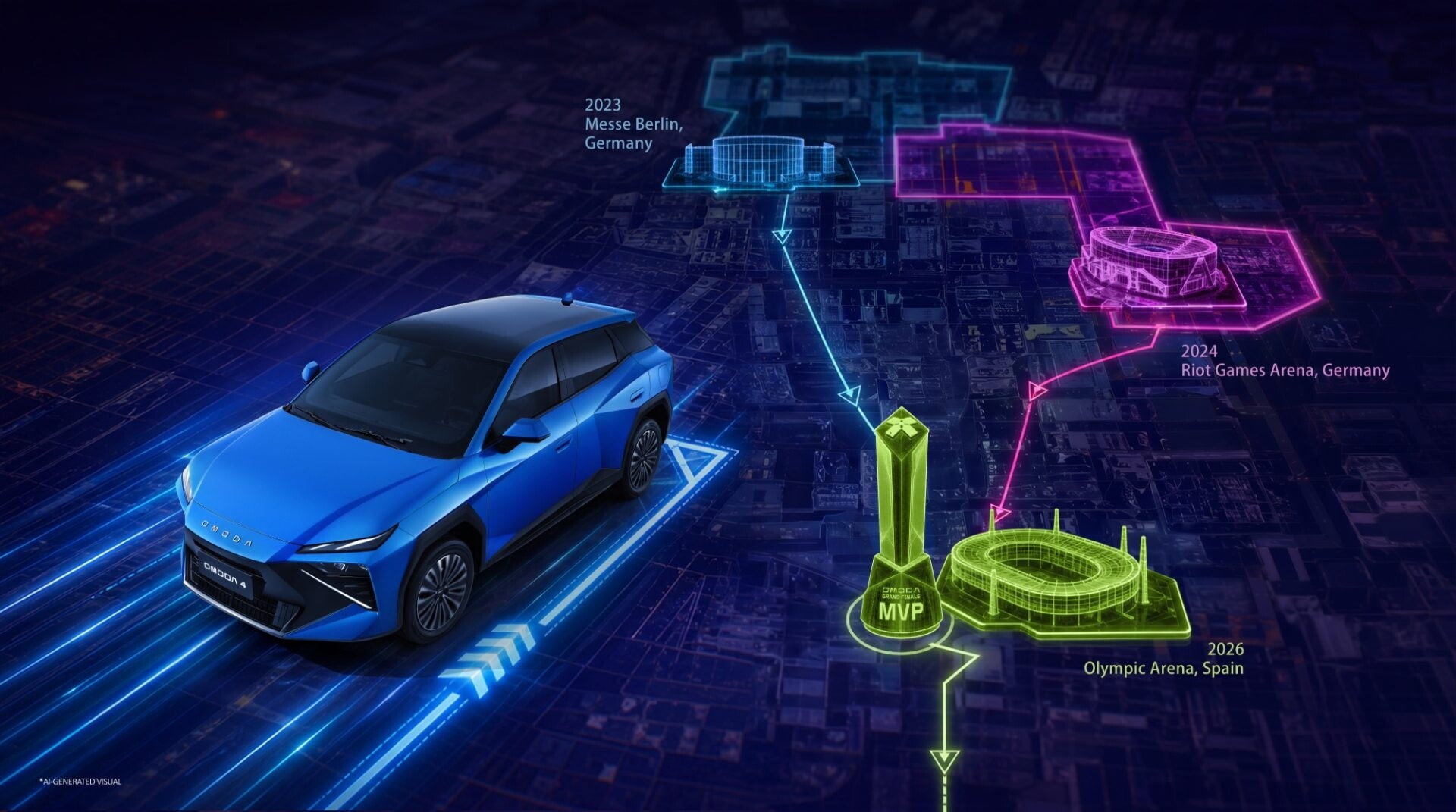 Omoda 4 sta arrivando, sfoggiando il design Cyber Mecha