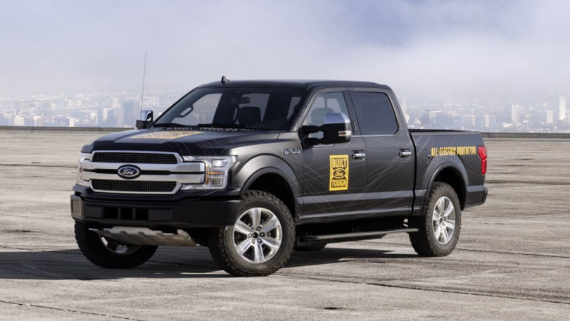 Ford F-150 elettrico, immagine del prototipo del pick-up