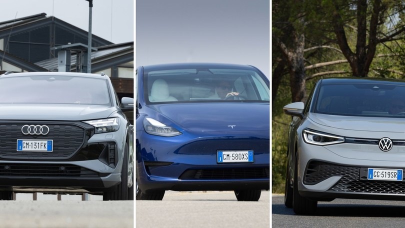 Su Auto in edicola: Tesla Y RWD,  Audi Q4 40 e VW ID.5 PRO, la sfida