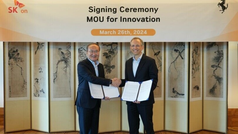 Ferrari elettrica 2025, rilanciata la partnership con SK On