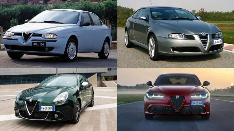 Alfa Romeo, da 156 a Tonale: i modelli con la targa asimmetrica
