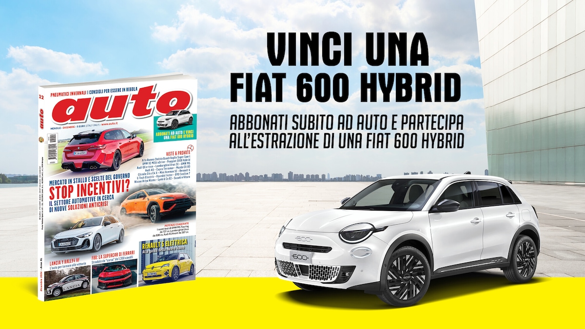 Abbonati ad Auto e vinci una Fiat 600 Hybrid
