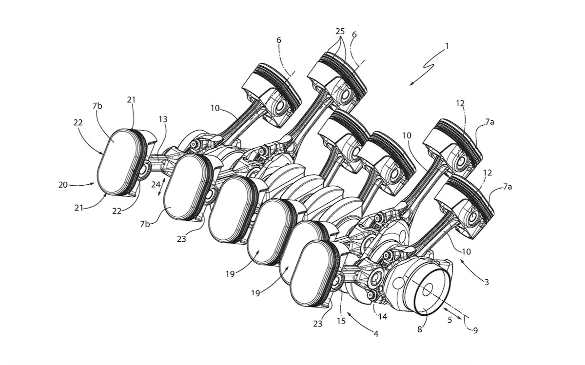 Ferrari ha ristretto il V12, l'idea del motore con pistoni ovali