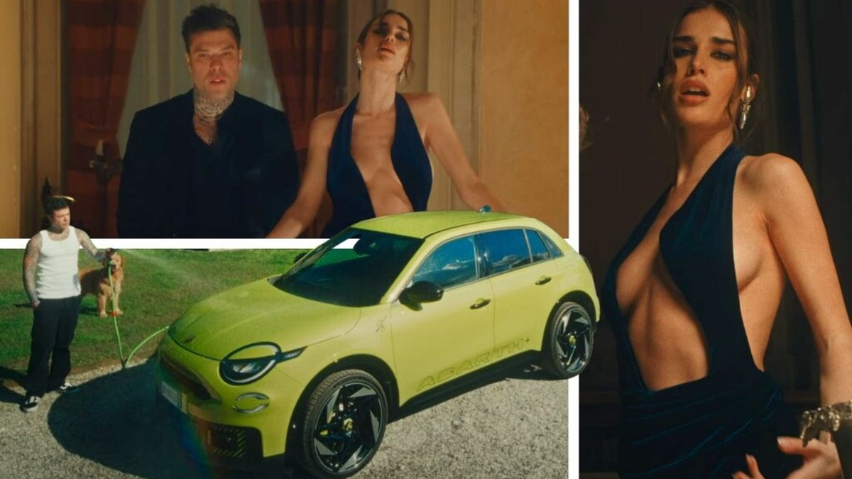 Fedez e Clara, la 600 Abarth elettrica protagonista del videoclip di "Scelte stupide"