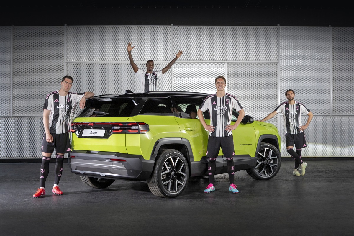 Jeep e Juventus, le nuove maglie svelate insieme alla Compass 2025