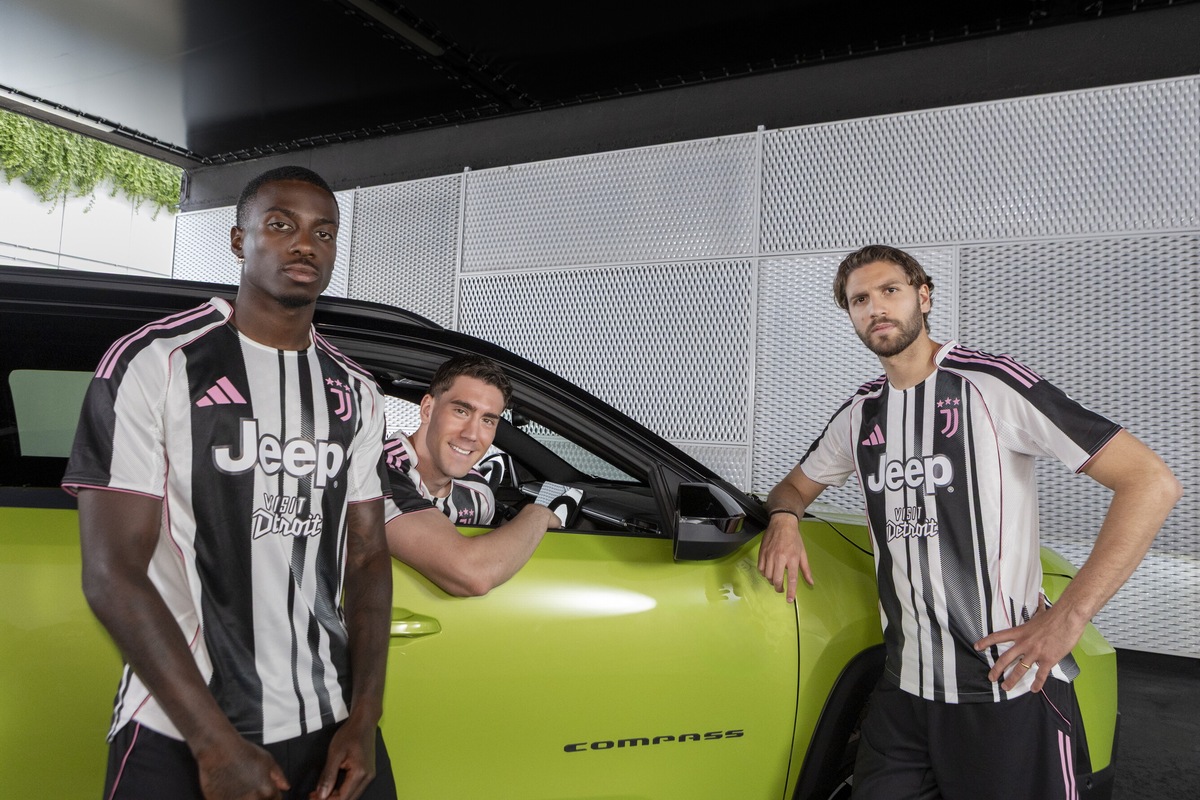 Jeep e Juventus, le nuove maglie svelate insieme alla Compass 2025