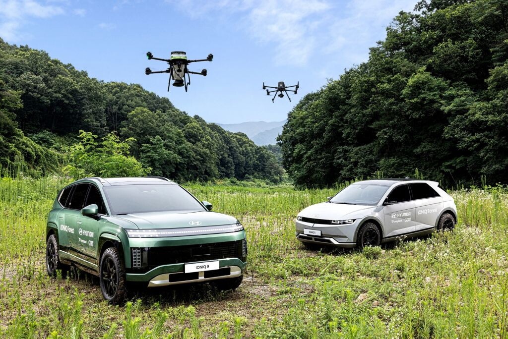 Hyundai, nasce il progetto per la riforestazione con Ioniq 9, 5 e un drone