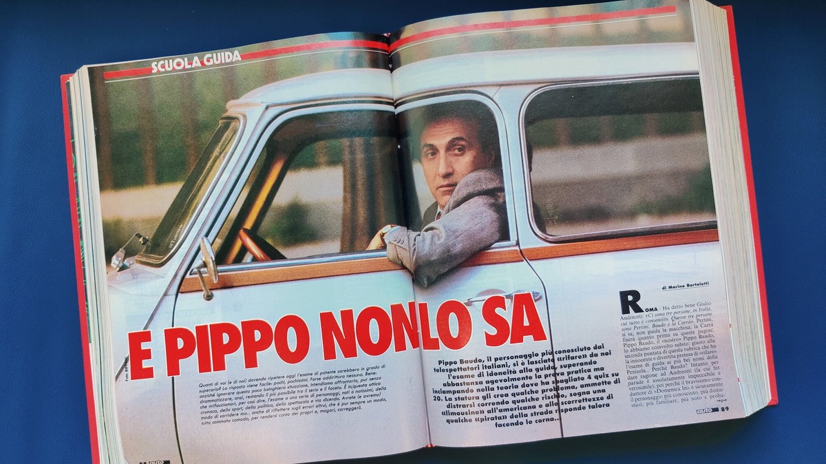 Pippo Baudo: la patente, la Ferrari di Mike Bongiorno e... l'intervista di Auto del 1985