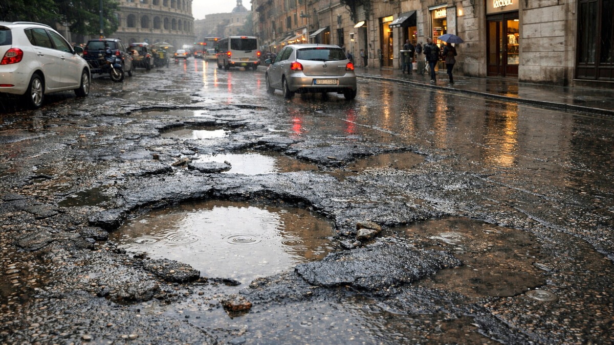 Roma capitale delle buche: nel 2026 resta l’emergenza strade
