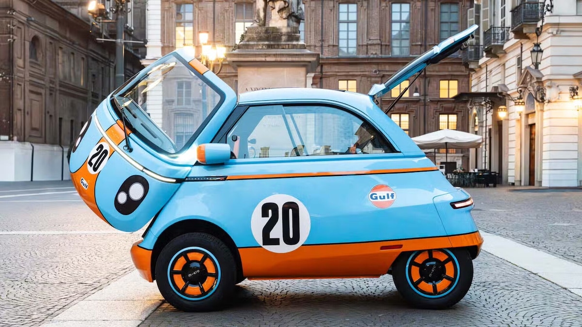 Microlino Tributo Porsche 917K Le Mans: la microcar in livrea Gulf dà spettacolo