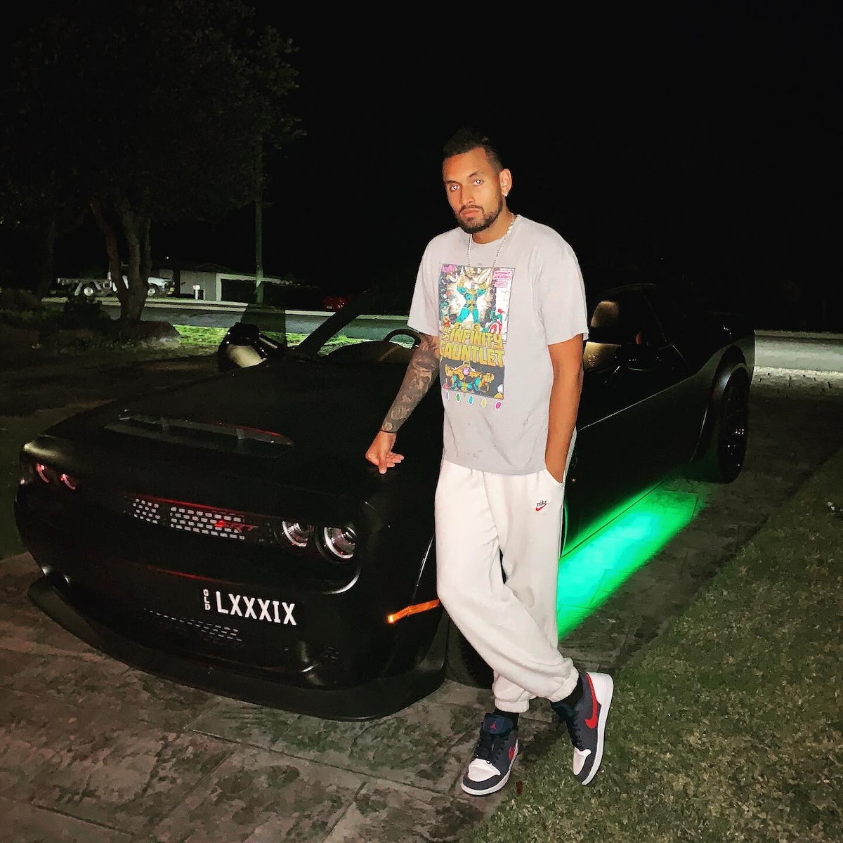 Nick Kyrgios, garage estremo tra Lamborghini, GT-R e una Tesla da basket