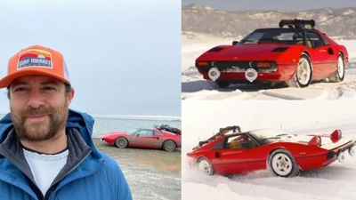 Con la Ferrari 308 GTSi tra i ghiacci dell'Artide: l'avventura estrema è epica