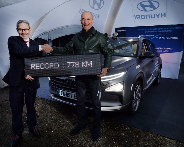 Hyundai Nexo, record di autonomia a idrogeno: 778 km