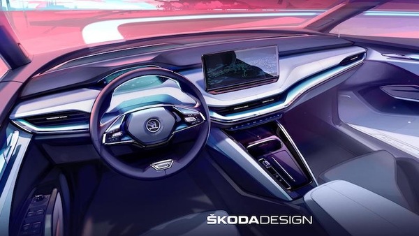 Skoda Enyaq, l'elettrico rivela gli interni