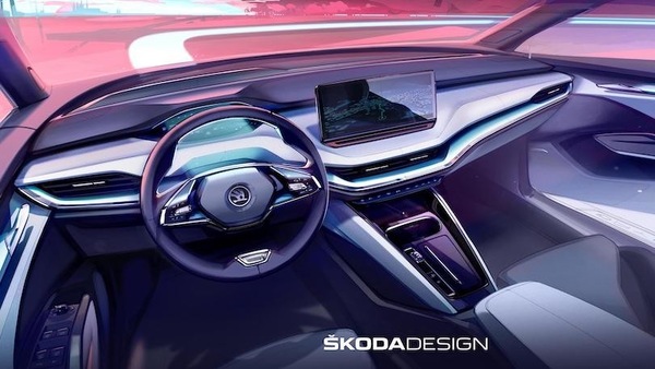 Skoda Enyaq, l'elettrico rivela gli interni