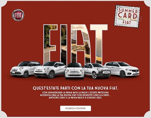 FCA, arrivano altri sconti con l'offerta Summercard