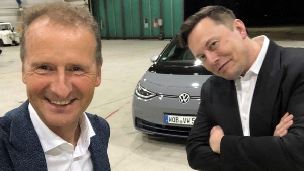 Musk e Diess insieme sulla Volkswagen ID.3