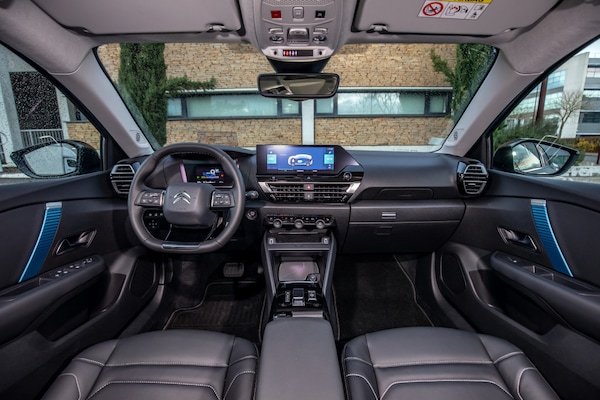 Citroën ë-C4, gli interni visti da vicino