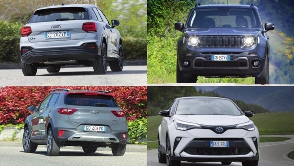 Caccia al giusto SUV-B: Audi Q2-Jeep Renegade 4xe-Kia Stonic-Toyota C-HR