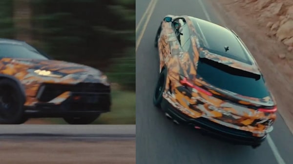 Lamborghini Urus, la nuova versione inizia a svelarsi alla Pikes Peak