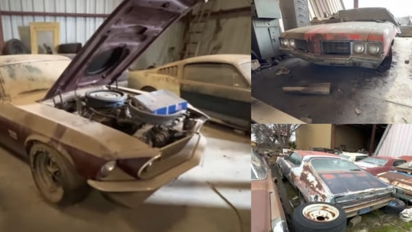 L'incredibile collezione di muscle car abbandonate in un capannone