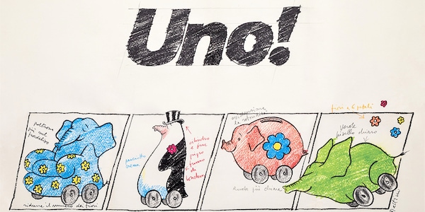 Fiat Uno, 40 anni fa la campagna pubblicitaria di Forattini