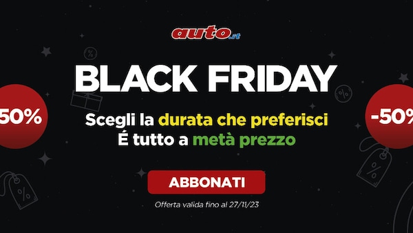 Black Friday con Auto: scegli l'abbonamento in offerta che fa per te!