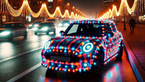Luci natalizie sulle auto? Illegale e rischioso