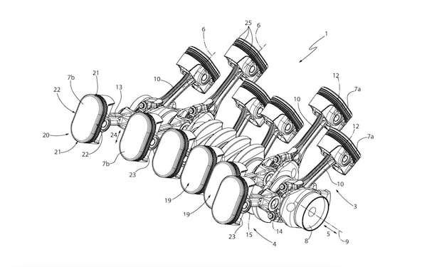Ferrari ha ristretto il V12, l'idea del motore con pistoni ovali