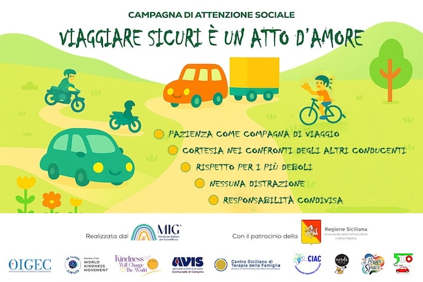 Guida con gentilezza: la Sicilia lancia la campagna per un’estate più sicura sulle strade