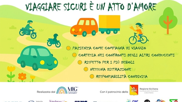 Guida con gentilezza: la Sicilia lancia la campagna per un’estate più sicura sulle strade