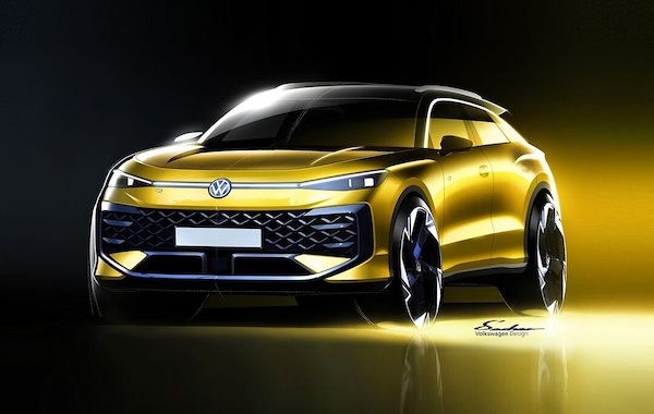 Nuovo VW T-Roc, nuovi bozzetti ufficiali, le forme si delineano