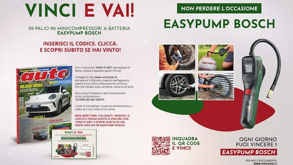 Vinci e Vai con Auto: In palio 90 minicompressori Bosch EasyPump!