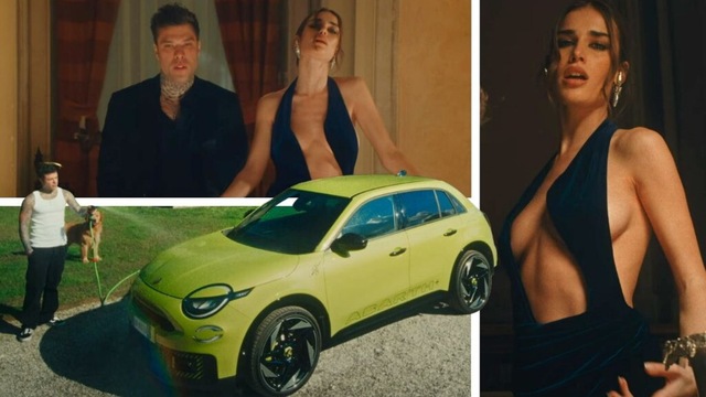 Fedez e Clara, la 600 Abarth elettrica protagonista del videoclip di "Scelte stupide"
